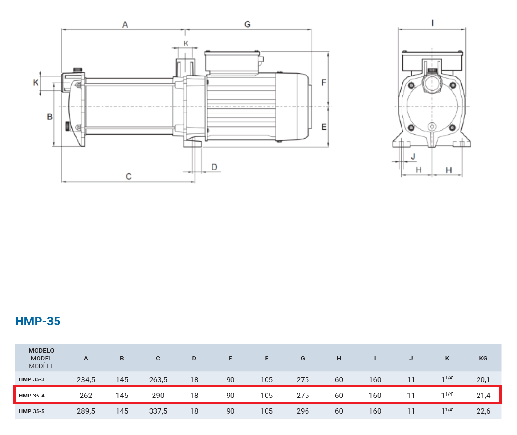 PYD HMP 35-4B - Bomba centrífuga – imagen de producto