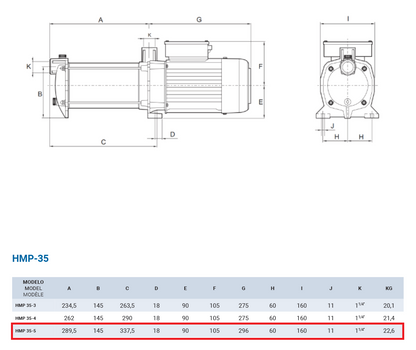 PYD HMP 35-5B - Bomba centrífuga – imagen de producto