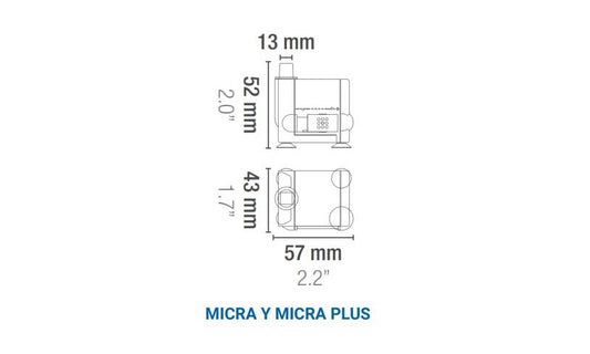 PYD MICRA Bomba recirculación acuario, fuente o estanque 400 l/h 6W